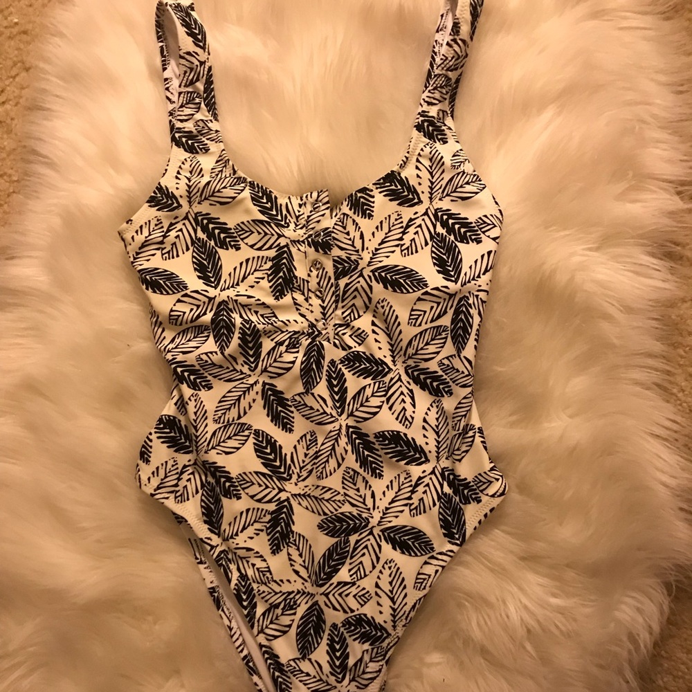 Aerie Henley One Piece Cheeky Swimsuit